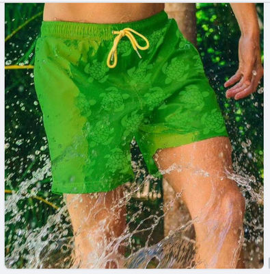 100% Polyester Suede Peach Skin Fabric For Water Exposed Floral Beach Pants