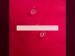 113gsm75D * 150D Waterproof Brushed Twill Peach Skin Velvet Red Beach Pants Fabric